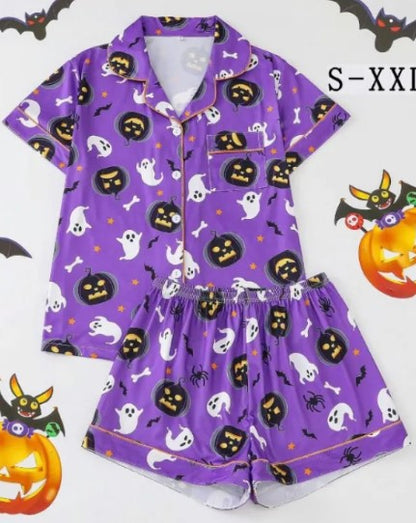 Halloween Satin Pajama Set