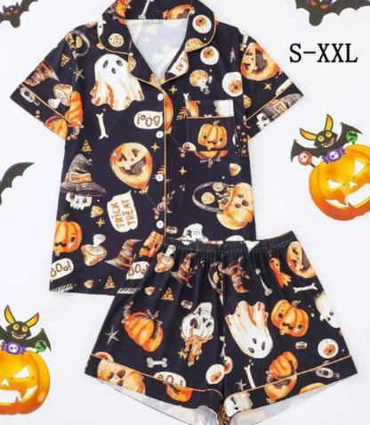 Halloween Satin Pajama Set