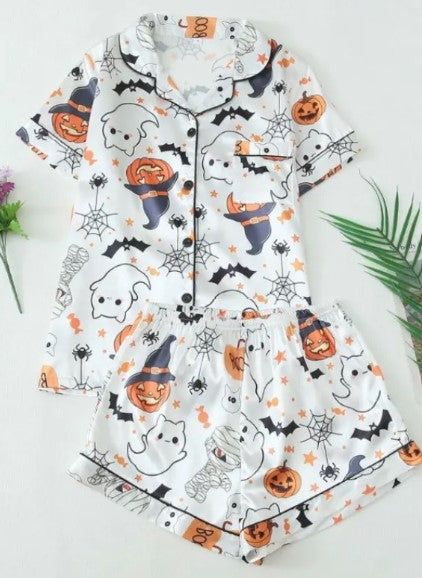 Halloween Satin Pajama Set